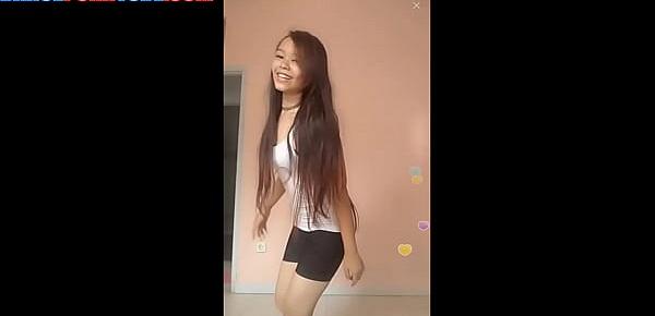  asian babe spandex camel toe dance